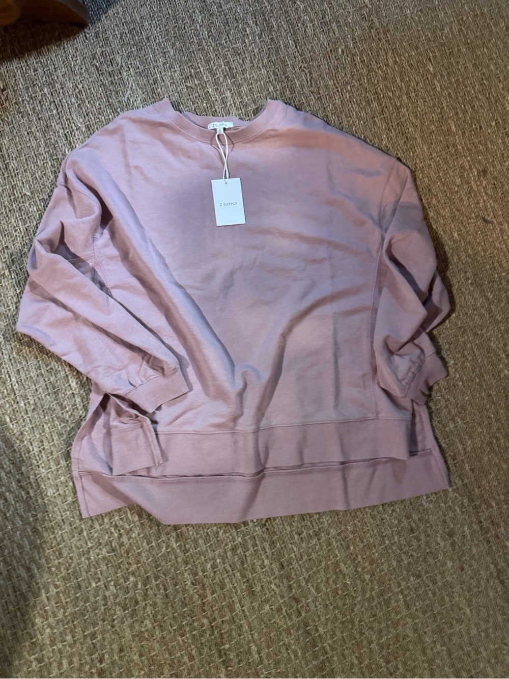 Z Supply Pink Oversized Sweatshirt